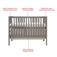 thumbnail image 3 of iRerts 5 In 1 Convertible Baby Crib, Wood Convertible Crib Toddler Bed with Wood Legs, Converts from Baby Crib to Toddler Bed, Fits Standard Full-Size Crib Mattress, Easy to Assemble, Gray, 3 of 6