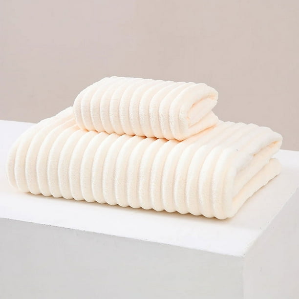 Nvzi 1 toalla de baño de algodón suave, muy absorbente, para ducha, piscina, 27,56 x 55,12 pulgadas (blanco)