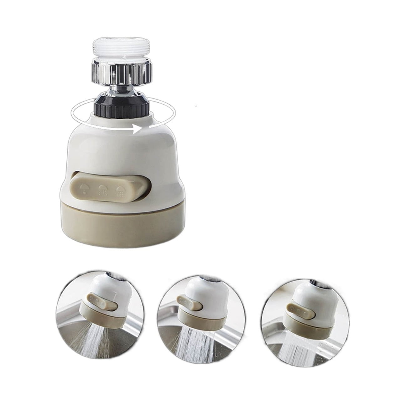 Kitchen Faucet Aerator Adjustable Three Mode Sprayer Filter Diffuser Water Saving Nozzle Bath Faucet Connector Easy To Clean ,Easy to Use