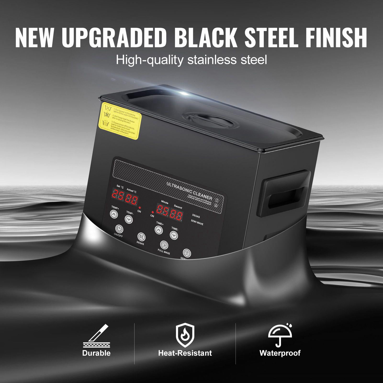 3L 120W Digital Ultrasonic Cleaner with Heater Timer Gentle Mode Upgraded Degassing 40kHz for Jewelry Glasses Tools Retainer