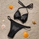 thumbnail image 5 of Conjunto de 2 piezas para mujer Halter Bikini Pareos Cubrir Traje de baño Traje de baño Playa Fridja  nalpqowj22552, 5 of 9