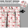 thumbnail image 3 of Strawberry Kitchen Curtains Valances and Tiers Set for Windows,Cute Bathroom Window Curtain Valance 2 Piece Sets,Kitchen Decor for Living Room,27.5"x39", 3 of 4