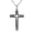 F, variant on AOBOCO Cross Necklace for Men Women Sterling Silver Jesus Pendant Crucifix Cross Necklace for Christians Gift