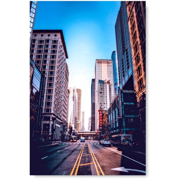 Awkward Styles Chicago Poster Wall Art American Cityscape Printed Photo Chicago Roads Poster Pictures Chicago Highway Poster Decor America Lovers Gifts Urban Art Collection for Home Office Decor