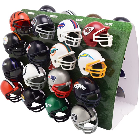 Set rastreador de cascos Riddell NFL de 32 piezas con tamaño de bola de chicle