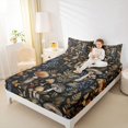 thumbnail image 4 of Homewish Sweet Blueberry Twin Sheet Sets,Wild Flower Mushroom Twin Fitted Sheet,Fungus Plant Flat Sheet For Men Women,Super Cozy Room Decor,3pcs, 4 of 7