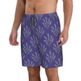 thumbnail image 2 of Naloa Lavender Flowers Men's Beach Shorts, Surfing shorts, Swim trunks, Quick Dry Swim Trunks for Surfing Beach Fun - Medium, 2 of 9