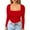 Red, variant on gakvbuo Summer Square Neck Tops for Women Long Sleeve Shirts Tops Dressy Casual T Shirts Blouse Basic Tops Tees Going Out Tops for Women