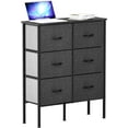 thumbnail image 2 of YITAHOME 6-Drawer Fabric Storage Dresser Fabric Bins Organizer Unit, Black Gray, 2 of 9
