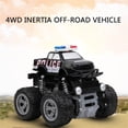 thumbnail image 4 of 360 Degree Rotation Police Monster Truck Inertia Stunt Vehicle with Friction Power for High Speed Racing and Impact Flip Action Fun Performance White, 4 of 6