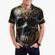 thumbnail image 1 of Fotbe Gold Pattern Black Skull Camiseta Polo de Golf para Hombre con Estampado – Camisa Deportiva Transpirable con Cuello Abotonado-Medium, 1 of 6