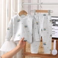 thumbnail image 4 of Ropa de Otoño de algodón puro para niños y niñas, traje largo de calzoncillos, pijamas para bebés, ropa para el hogar, 4 of 4