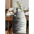 thumbnail image 4 of Table Runner Dresser Scarves 72 Inch Long, Modern Art Forest Trees Shadow Scene Linen Dining Table Runners Gradient Black Grey White Tabletop Scarf for Wedding Holiday Party Kitchen, 4 of 7