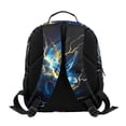 thumbnail image 2 of HUIACONG 13.5 Inch Lightning Shark Print Kids Backpack, Scuff Resistant Lightweight Water Repellent School Bag, Breathable Adjustable Padded Straps Large Capacity Bookbag for Boys Daily Use Travel, 2 of 7