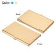 thumbnail image 4 of Uxcell 3.6x2.3x0.3 Inch Name Cards Case Alloy Business Card Holder 2 Pack Gold Blue, 4 of 6