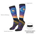 thumbnail image 4 of Honeii Galactic Night Over Meadow Print Long Socks,Novelty Design Socks Gift for Men and Women,Crew Socks,Calf Socks, 4 of 6