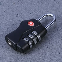 Masteelf Portable TSA Approved Security Luggage Lock 3- Combination Password Lock Padlock (Black)