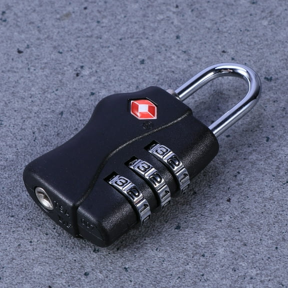 Masteelf Portable TSA Approved Security Luggage Lock 3- Combination Password Lock Padlock (Black)