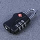 thumbnail image 3 of Candado de seguridad portátil para equipaje, aprobado por la TSA, con combinación de 3 dígitos y contraseña (negro), 3 of 7