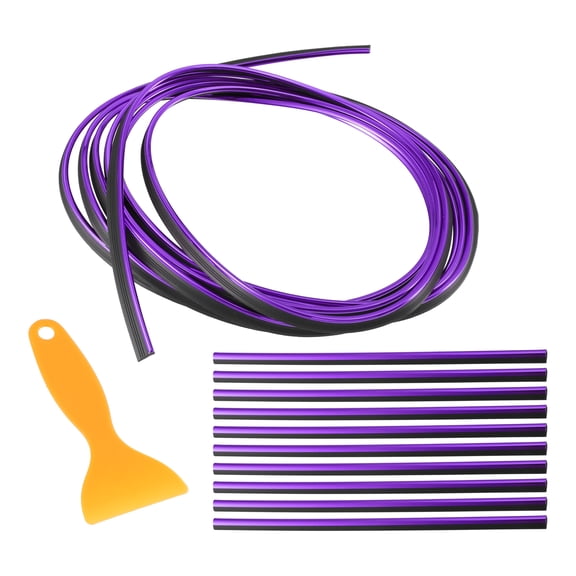 Unique Bargains 1 Set Universal Car Air Vent Outlet Trims Car Decorative Filler Insert Strip Line 5m 16.4ft Purple