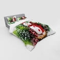 thumbnail image 3 of Ambesonne Christmas Bedding Set 3 Pcs, Funny Snowman, Twin, White, 3 of 3