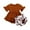 Brown, variant on Odeerbi Baby Boy Girl Clothes Toddler Outfit 2025 Fashion Solid Color Ruffles Short Sleeve Top Leopard Print Shorts Suit Brown