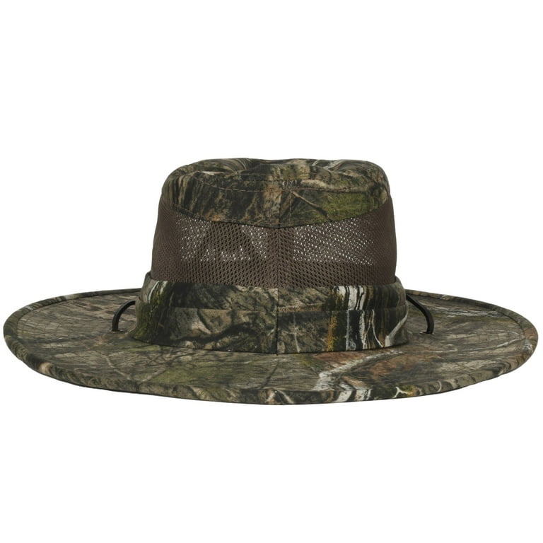 Mossy Oak Flat Brim Safari Hat, Country DNA Camo, Lightweight