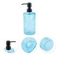 thumbnail image 5 of Unique Bargains 1 Pc Elegant Polka Dot Pattern Soap Pump Dispenser for Bathroom 16.9oz Blue Black, 5 of 6