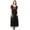 Black, variant on Bimba Womens Full Length Maxi Dress Black Net Prom Party Lace Gown