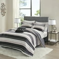 thumbnail image 2 of Home Essence Wade Reversible Super Soft Complete Bedding Set, King, Gray/Charcoal, 2 of 26