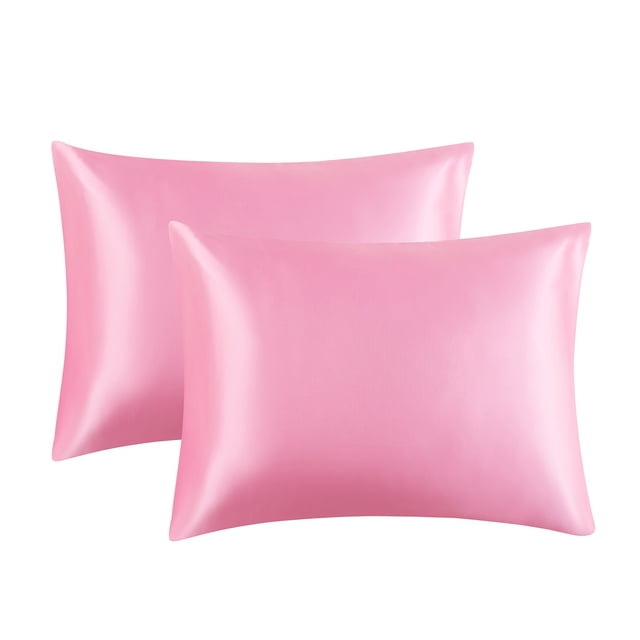 Pompotops Simulated Silk Pillowcase For Hair And Skin - Simulated Silk Pillowcase 2 Sets 20x26 Inches With Envelope Closure, Gift For Women Men Clearance