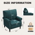 thumbnail image 5 of Techmilly Modern Upholstered Accent Chair, Fabric Living Room Armchair, Sofa Chair for Bedroom/Office/Reading Spaces, Emerald, 5 of 8
