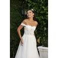 thumbnail image 4 of Women's Royal Queen Long Wedding Dress Off The Shoulder A-Line Gown RQ8182 Ivory And8 IVORY/NUDE, 4 of 4