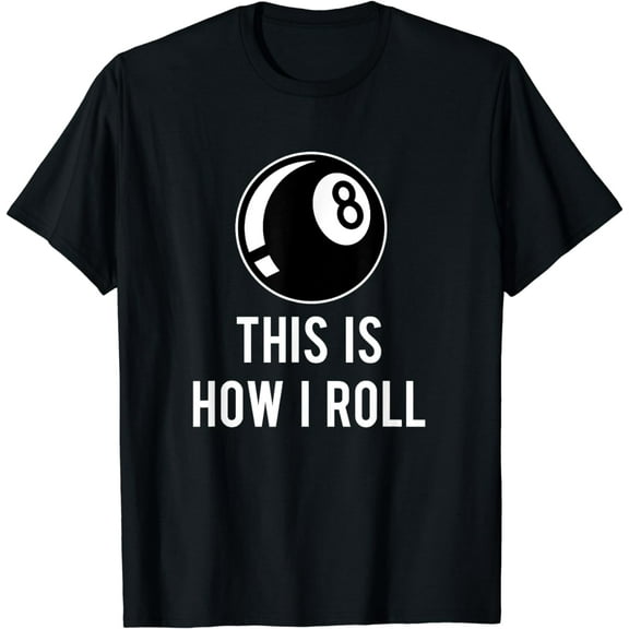 Funny Billiards Design For Pool Players Retro 8 Ball T-Shirt