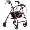 thumbnail image 2 of Dynarex DynaGo Quadricycle à Roulettes, Roues de 6 Pouces, Siège Rembourré, Dossier, Pochette de Rangement avec Cadre Durable, Capacité de Poids de 300 Lb, 1 Marchette à Roulettes, Rose, 2 of 4