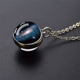 thumbnail image 1 of Solar System Universe Space Moon Sun Earth Planet Necklaces Two-sided Glass Ball Pendant Nebula Necklace Women Men Jewelry Gift, 1 of 5
