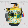 thumbnail image 2 of MELOTOUGH 5 Gallon Bucket Tool Organizer for Garden Tools Bucket Caddy OrganizerFit 3.5 to 5 Gallon Bucket (Yellow Flower), 2 of 6