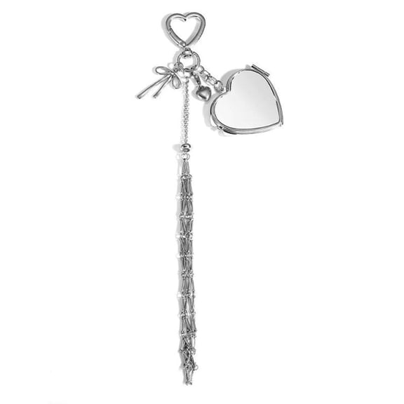 Silver Alloy Lipstick Holder Keychain, Multifunctional Bag Charm, Portable Organizer, Perfect Gift