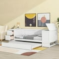 thumbnail image 5 of White Twin Size Daybed - Storage Arms, Trundle & Charging Station, 5 of 22