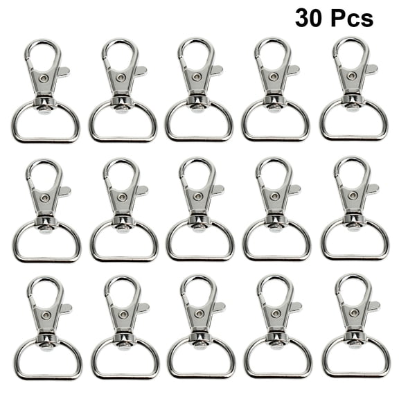 WHAMVOX 30pcs 360 Degrees Swivel Trigger Snap Hooks for Home (Silver)