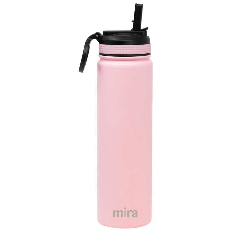 MIRA 24 oz Stainless Steel Water Bottle with Straw Lid, Vacuum Insulated  Metal Thermos Flask, Olive 