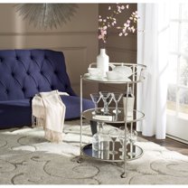 SAFAVIEH Dulcinea Bar Cart Silver / Mirror