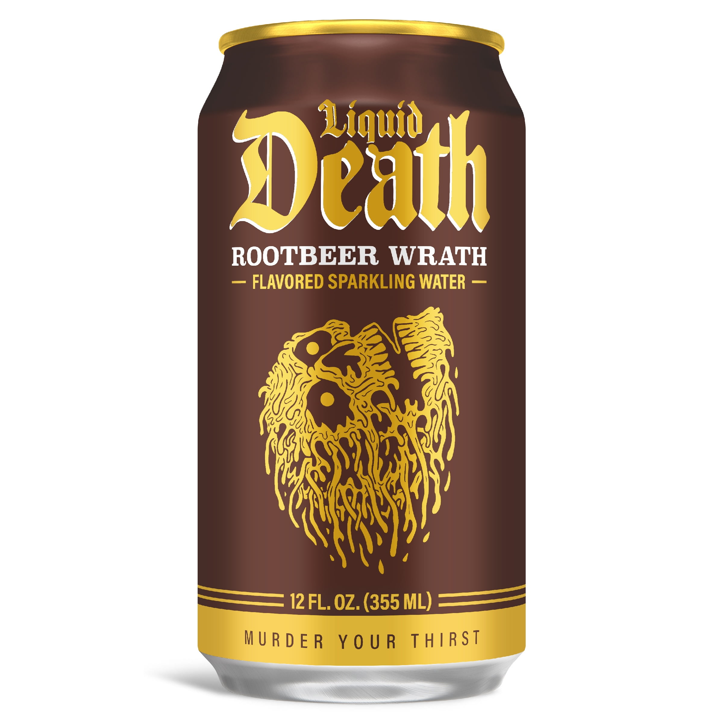Liquid Death, Rootbeer Wrath, Soda-Flavored Sparkling Water, 6-Pack (12 fl oz Cans), Low Sugar, Huge Flavor and No Artificial Sweeteners