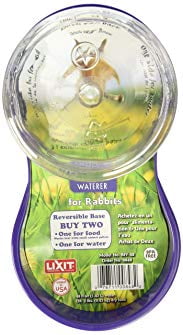 Lixit Rabbit Feeder and Water Fountain System, 48 oz Capacity, Easy Clean, Whimsical Design