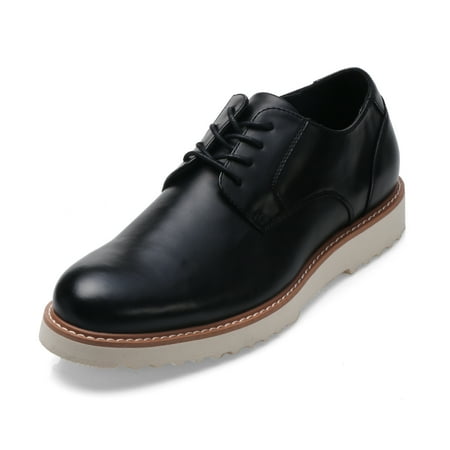 

BIGTREE Mens Shoes Faux Leather Wingtip Dress Shoes Wide Casual Footware Black Size 9