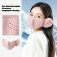 thumbnail image 4 of Winter Warm Face Mask with Ear Protection | Cold Weather Windproof Fleece Lined Mask | Gray, Dark Gray, Pink | 1 Piece, 4 of 6