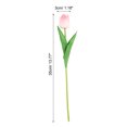 thumbnail image 2 of Uxcell 24Pcs Tulipanes Falsos Artificiales, Tulipanes Artificiales de PU que Lucen Reales con Tallos, Rosa Claro, 2 of 6