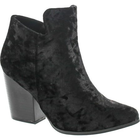 

Static Footwear Brock-2 Women s Almond Toe Side Zipper Block Middle Heel Ankle Booties Black 9