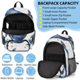 thumbnail image 5 of Herdesigns Whale Backpack with Lunch Box Ocean Cute Fish Animal Lightweight Large Travel Work Laptop Backpacks Set Casual Daypacks, 5 of 8