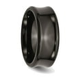 thumbnail image 3 of Mens Titanium 9mm Concave Black Polished Wedding Band Ring, 3 of 6